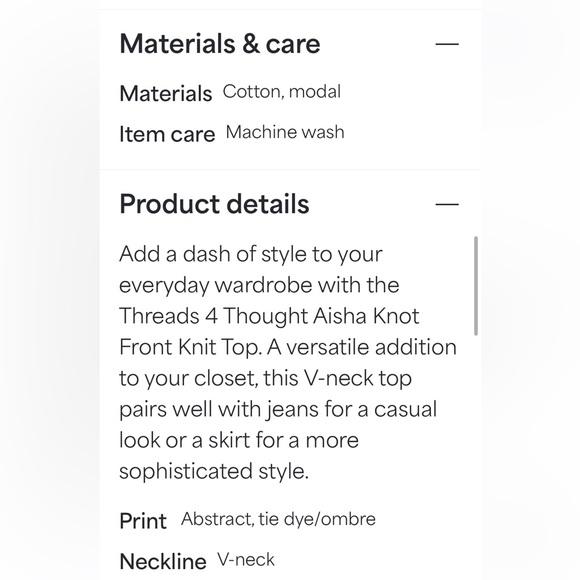 Threads 4 Thought Top - Picture 2 of 4